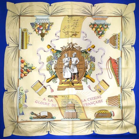 la cusine hermes scarf|A La Gloire De La Cuisine Francaise Hermes Silk Scarf .